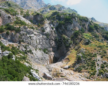 Agnanta Waterfall at Tzoumerka mountain Epirus Greece