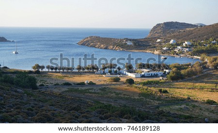 Photo from famous beaches in island of Patmos, Dodecanese, Greece        