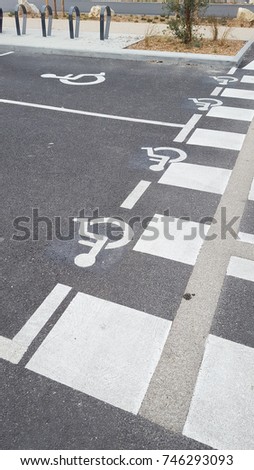 reserved parking space for disabled people