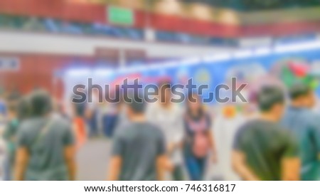 Blurred peoples background in the department store or retail store in shopping mall interior for a background, Shopping concept.