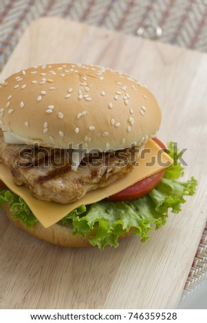 chicken Burger with cheese