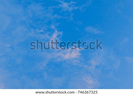 Beautiful sky with white cloud. Background 