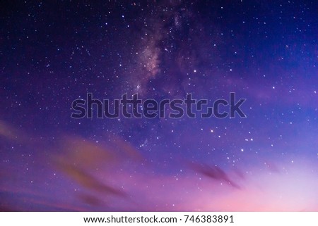 Milkyway on the sky with grain and noise.