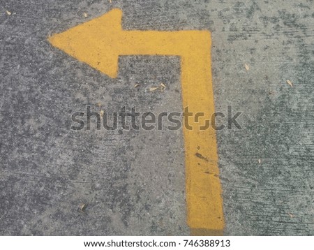 traffic sign turn left symbol on road