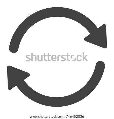 Sync glyph icon, web and mobile, refresh sign vector graphics, a solid pattern on a white background, eps 10. Royalty-Free Stock Photo #746452036