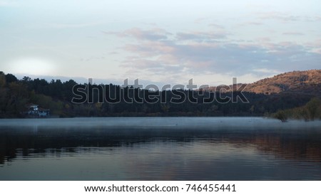 Lakeside morning at sunrise