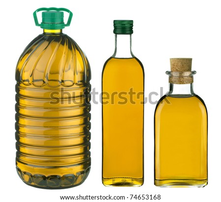 Olive oil bottles Royalty-Free Stock Photo #74653168