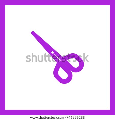 Scissors minimal icon. Shear line vector icon for websites and mobile minimalistic flat design.