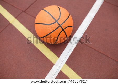 Basketball is on the court