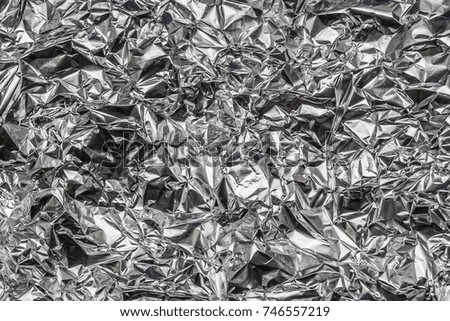 Aluminum foil as background for design