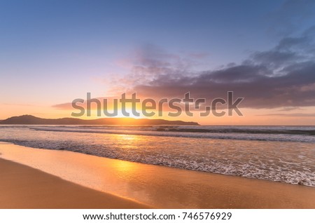 Sunrise Seascape - Taken at Umina Beach, Central Coast, NSW, Australia Royalty-Free Stock Photo #746576929