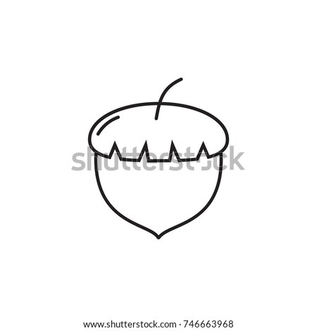  Acorn icon. Farm fruit element. Premium quality graphic design. Signs, outline symbols collection, simple thin line icon for websites, web design, mobile app, info graphics icon on white background