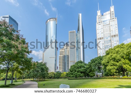 Shanghai Lujiazui financial district skyscrapers