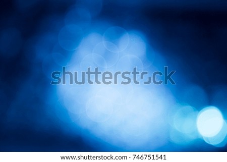 Navy Blue Beautiful abstract Background with bokeh lights. Texture with copy space for design. Can be used as Wallpaper or web banner