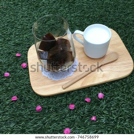 latte ice coffee Royalty-Free Stock Photo #746758699