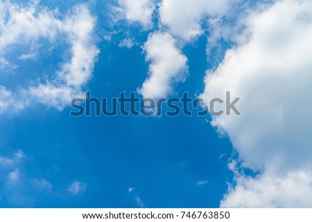 Light Blue Sky with white cloud