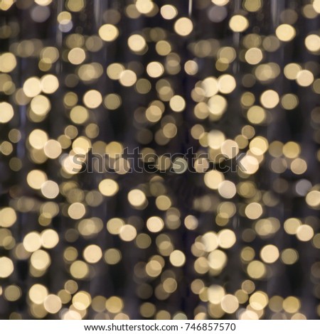 Blurred garland. City night light blur bokeh, defocused background. Christmas abstract pattern. Xmas festive holiday. Happy New year 2022!