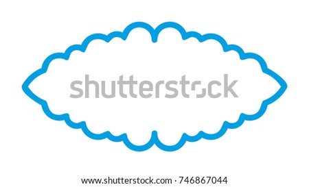 Cloud vector outline icon