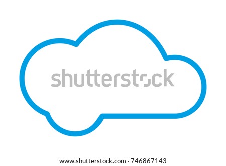 Cloud vector outline icon