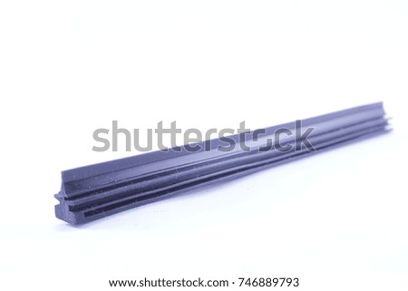 Silicone rubber used on windshield wiper.windshield wipers for cars isolated on a white background.