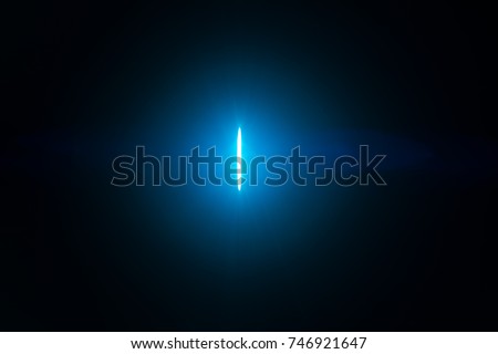 The blue light on the dark background. anamorphic lens shot