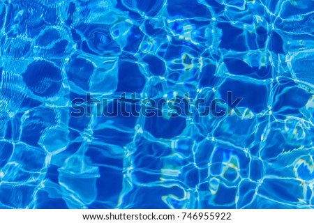 Blue ripped water in swimming pool