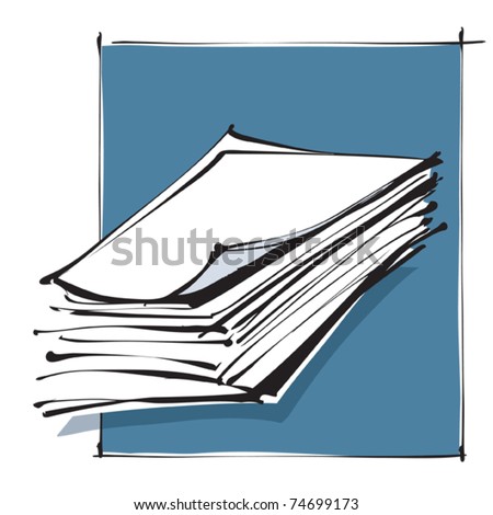 set of various paper sheets for notes in stylish freehand style