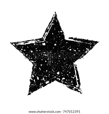 Vector grunge star.Distressed star design.