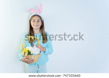 Girl with easter bunny