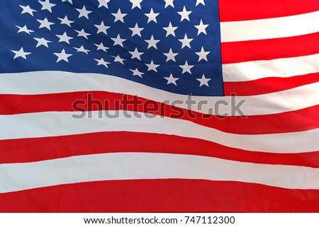 Waving star and stripes American flag