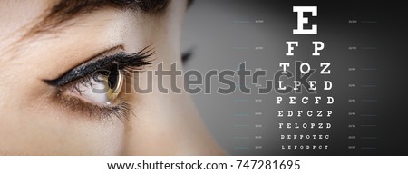 eye test chart Royalty-Free Stock Photo #747281695