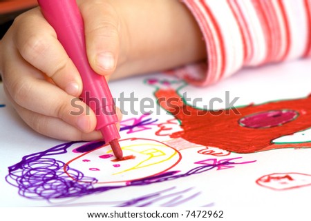 Child hand drawing