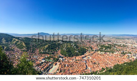Panoramic view of Brasov, Romania