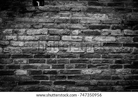 Cement wall dark edges textured background.background of natural cement or stone old texture as a retro pattern wall.  Royalty-Free Stock Photo #747350956