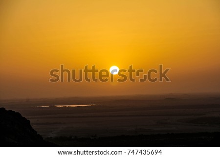 Sunset at dubai beach