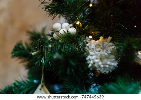 New Year decorations Christmas tree