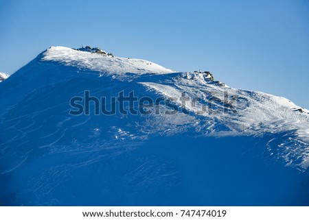 mountains landscape of winter 