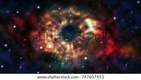Galactic nebula. Artistic visualization. Space. A stars, planets, nebulas.