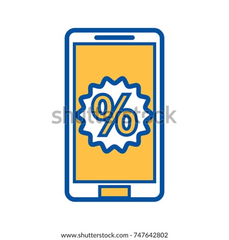 mobile phone with discount percent sale offer marketing
