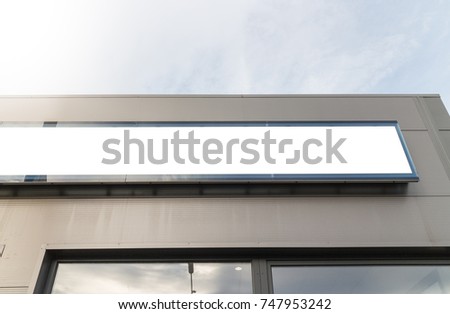 Narrow store front mock up name tag Ad Space