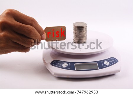 Conceptual photo for profit and loss, risk, benefits, allowance, bonus or payment in business.