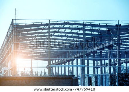 Light steel structure Royalty-Free Stock Photo #747969418