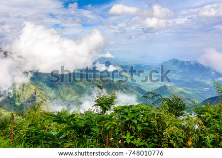 View of Kodaikanal mountains in Tamil Nadu, India