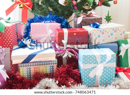 A lot of gift box