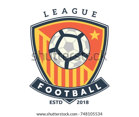 Modern Professional Soccer Badge Logo Illustration