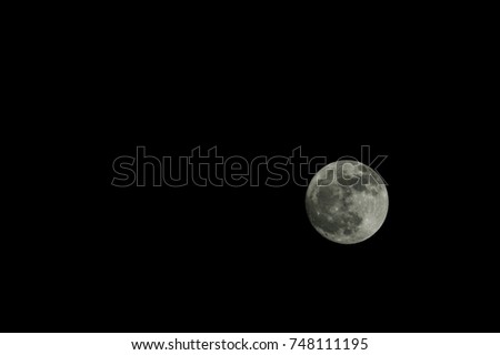 moon in black sky