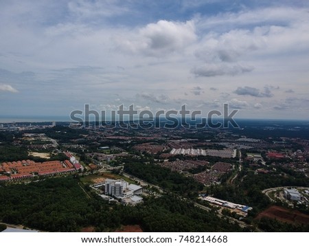Beautiful kuantan city’s aerial photography taken. Kuantan located right beside the south china sea