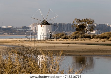Estuary windmills landscape