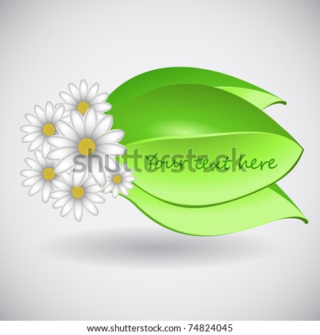 Floral speech bubble