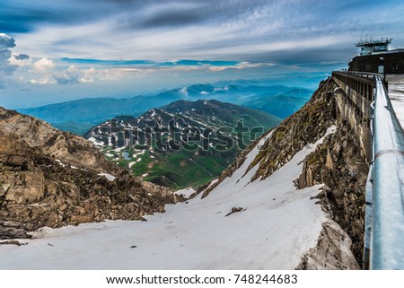 North eastern viewpoint of Pic du Midi de Bigorre, Hautes Pyrenees, France